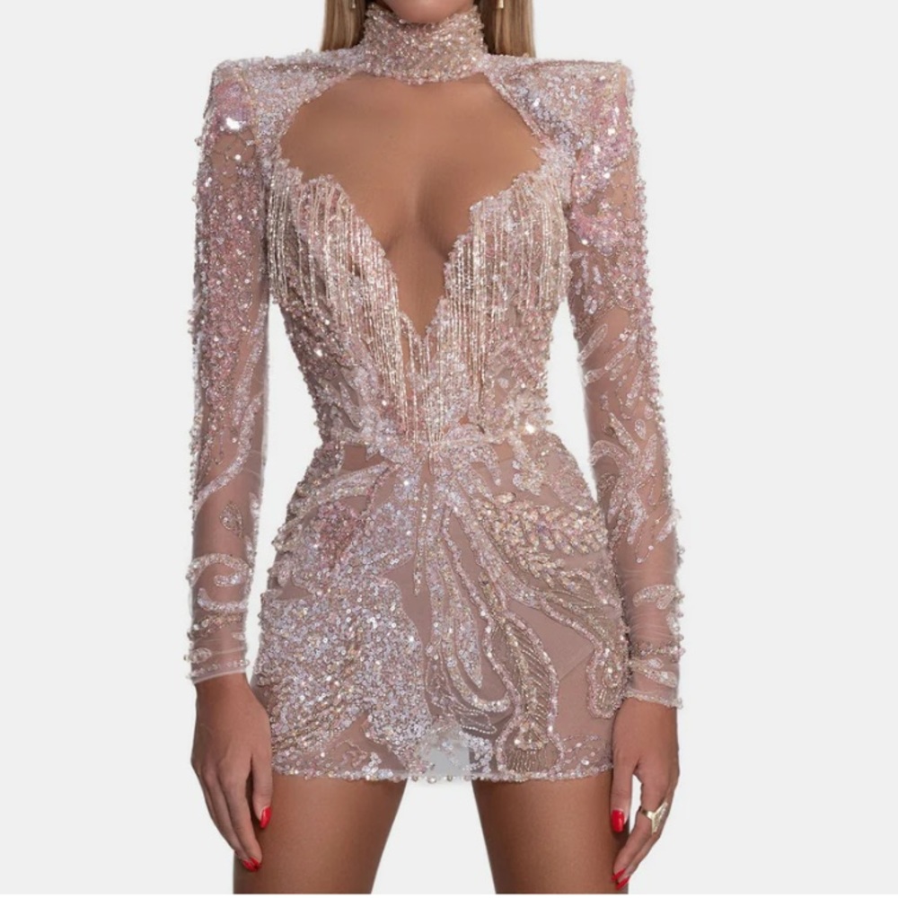 Brand new Albina Dyla embellished dress